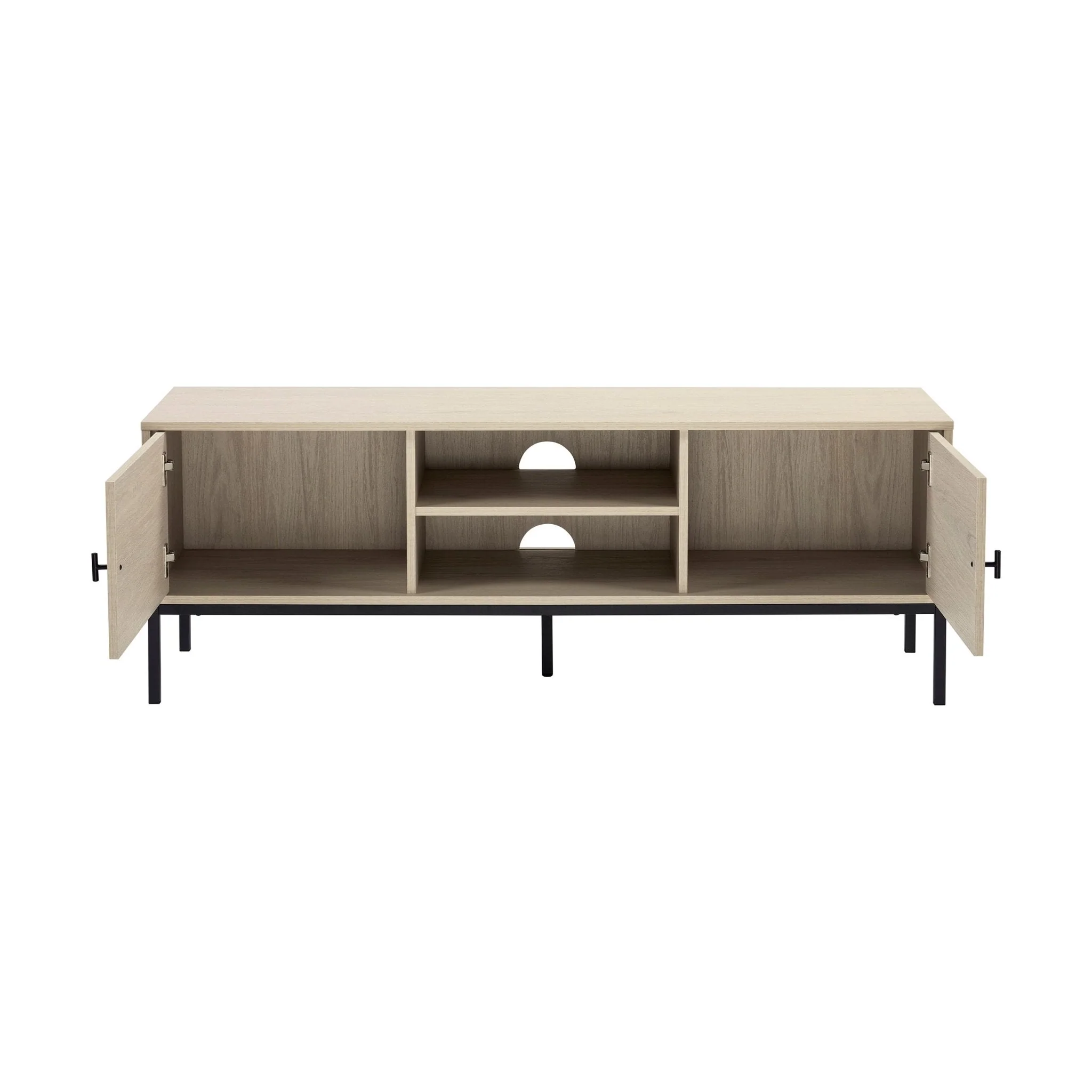 Willow 140cm TV Unit for TVs up to 60" - Light Wood - Image 5