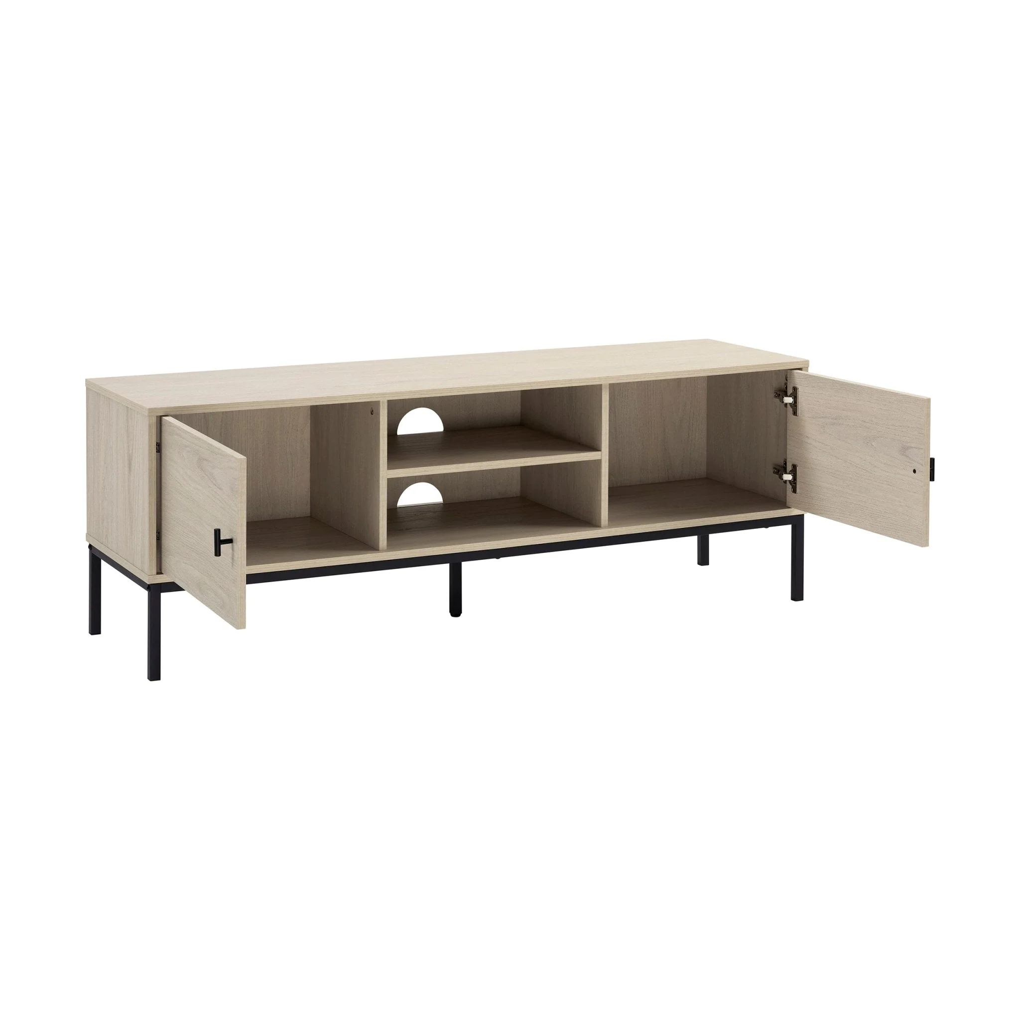 Willow 140cm TV Unit for TVs up to 60" - Light Wood - Image 6