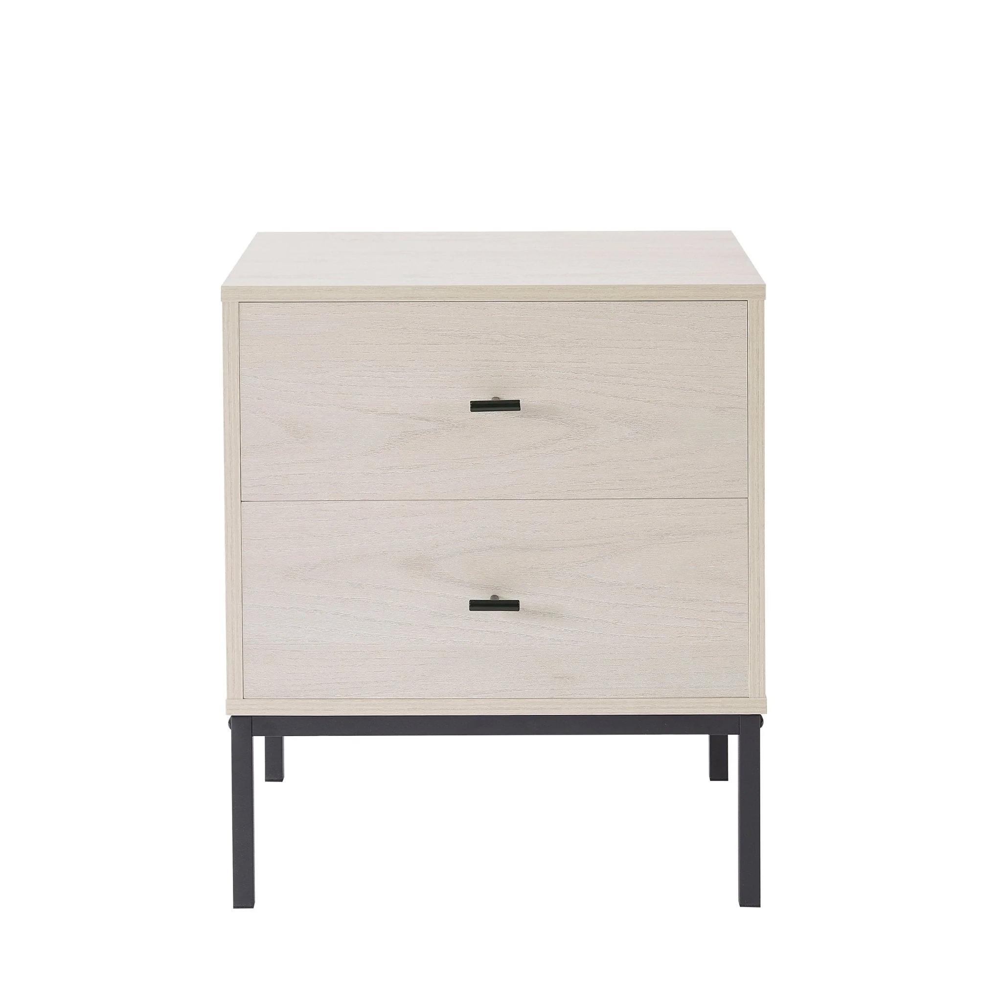 Willow 2 Drawer Bedside Table - Light Wood - Image 2