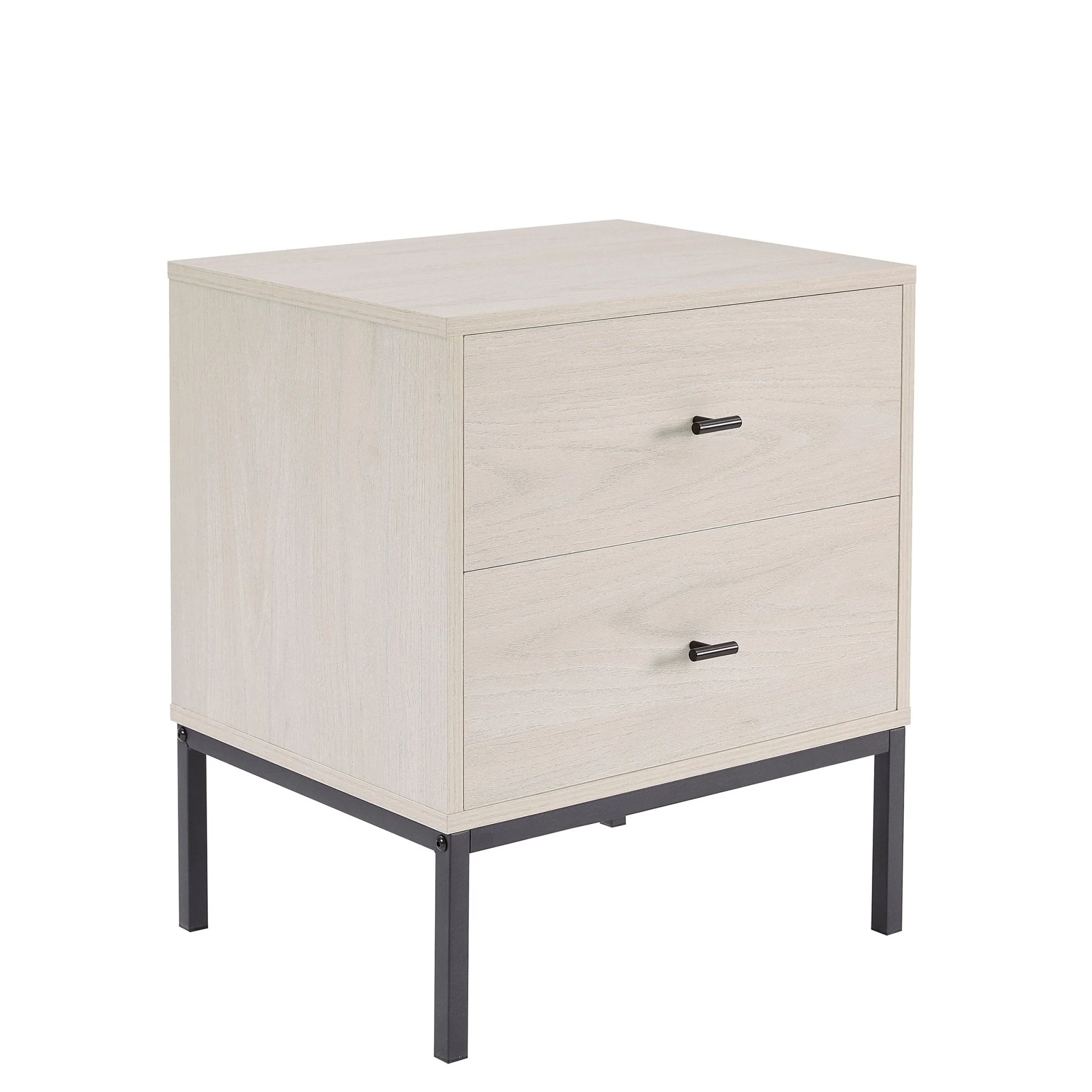 Willow 2 Drawer Bedside Table - Light Wood - Image 4
