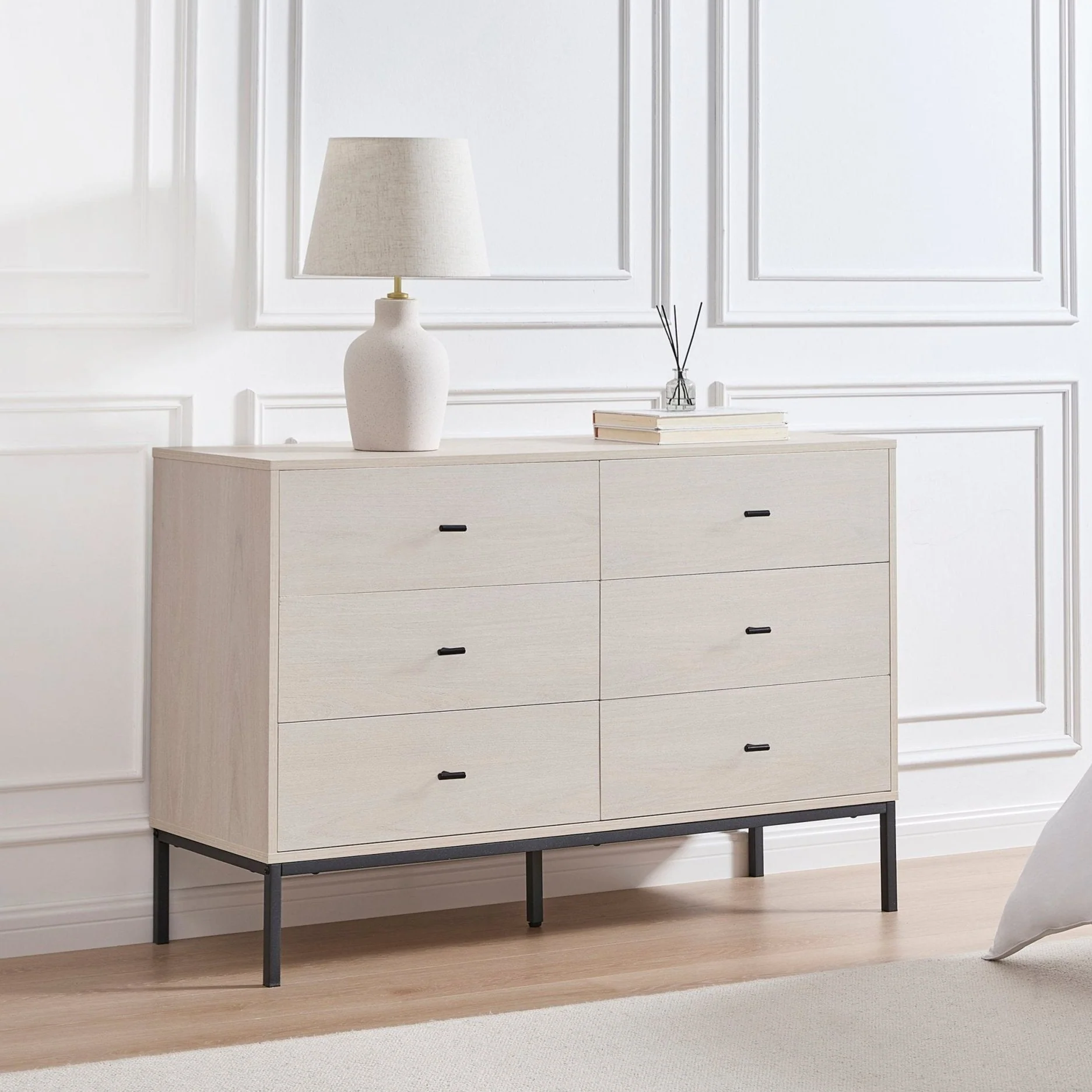 Willow 6 Drawer Chest - Light Wood