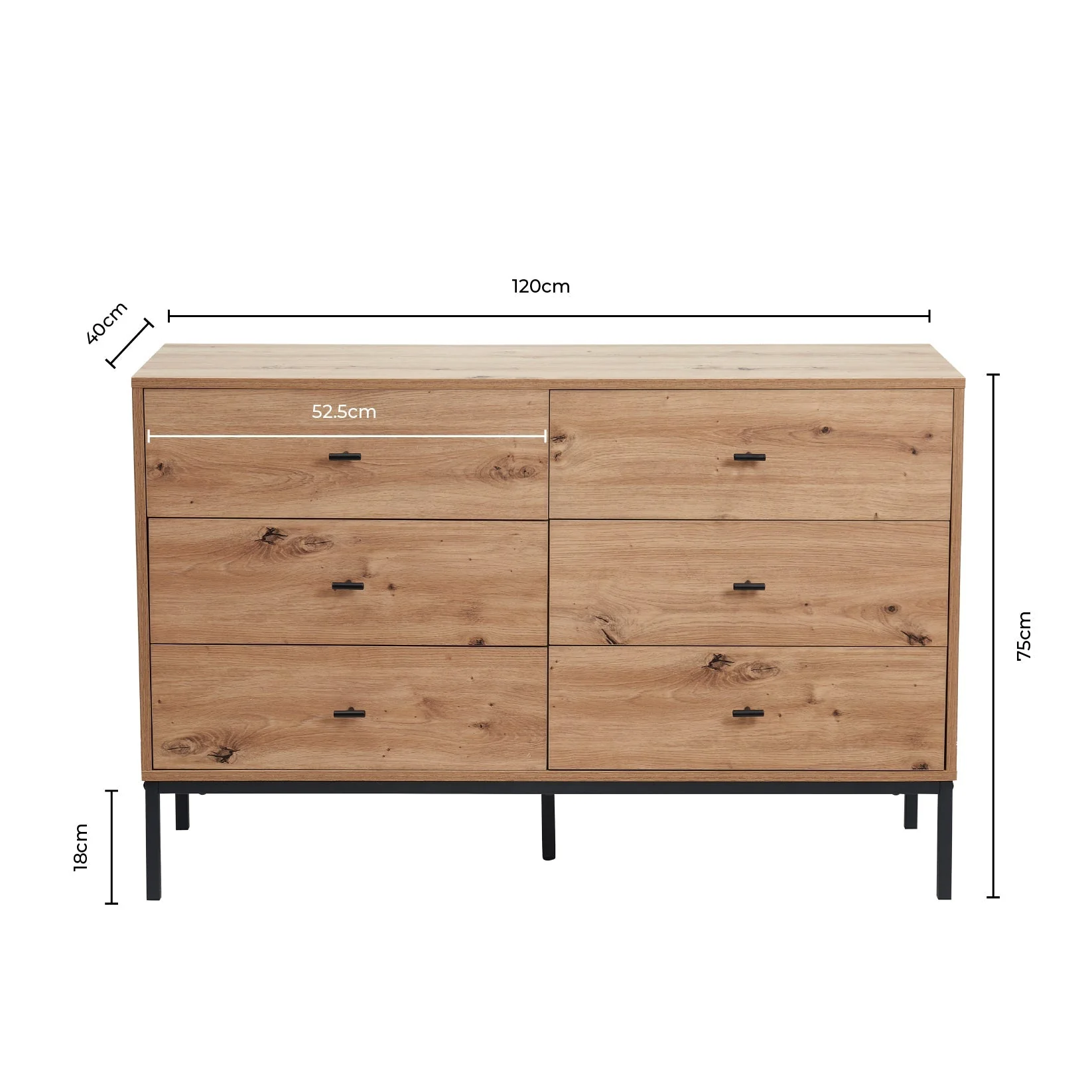 Willow 6 Drawer Chest - Light Wood - Image 5