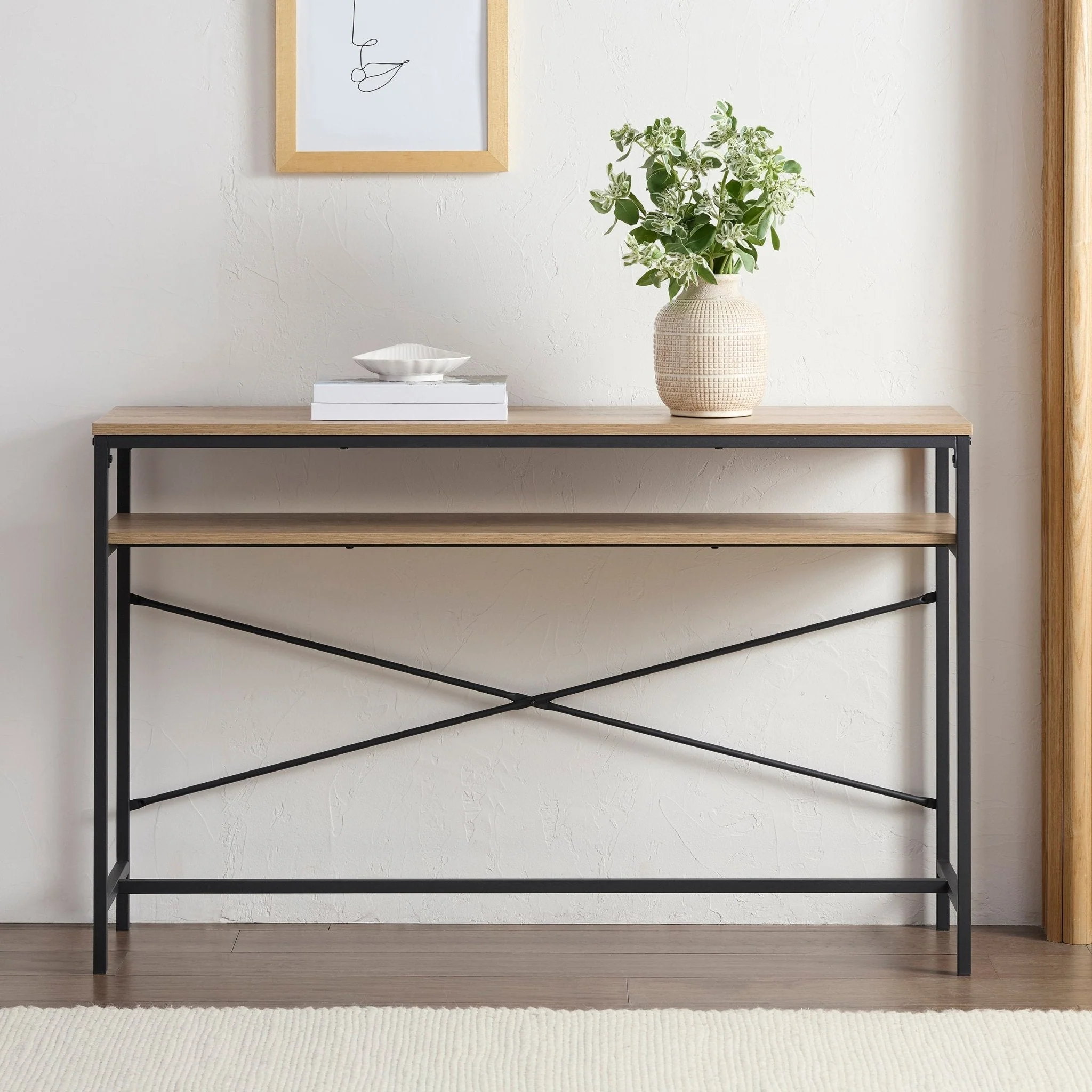 Willow Dressing Table Console - Oak Effect - Image 2