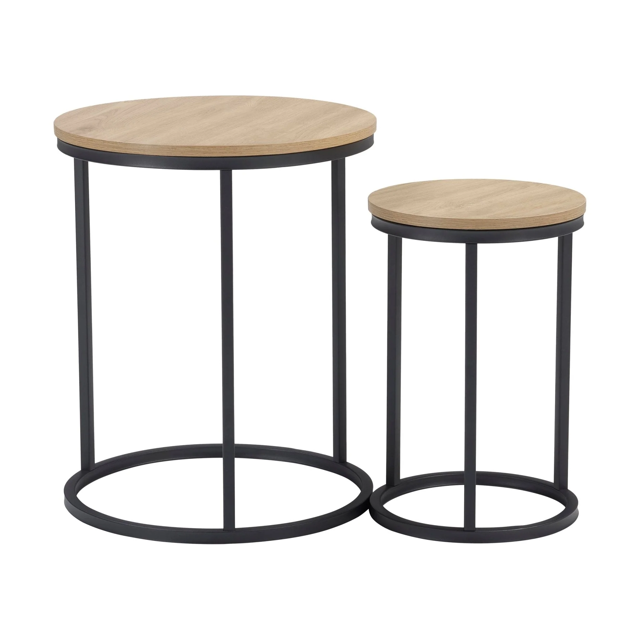 Willow Round Nesting Side Table - Wood - Image 3