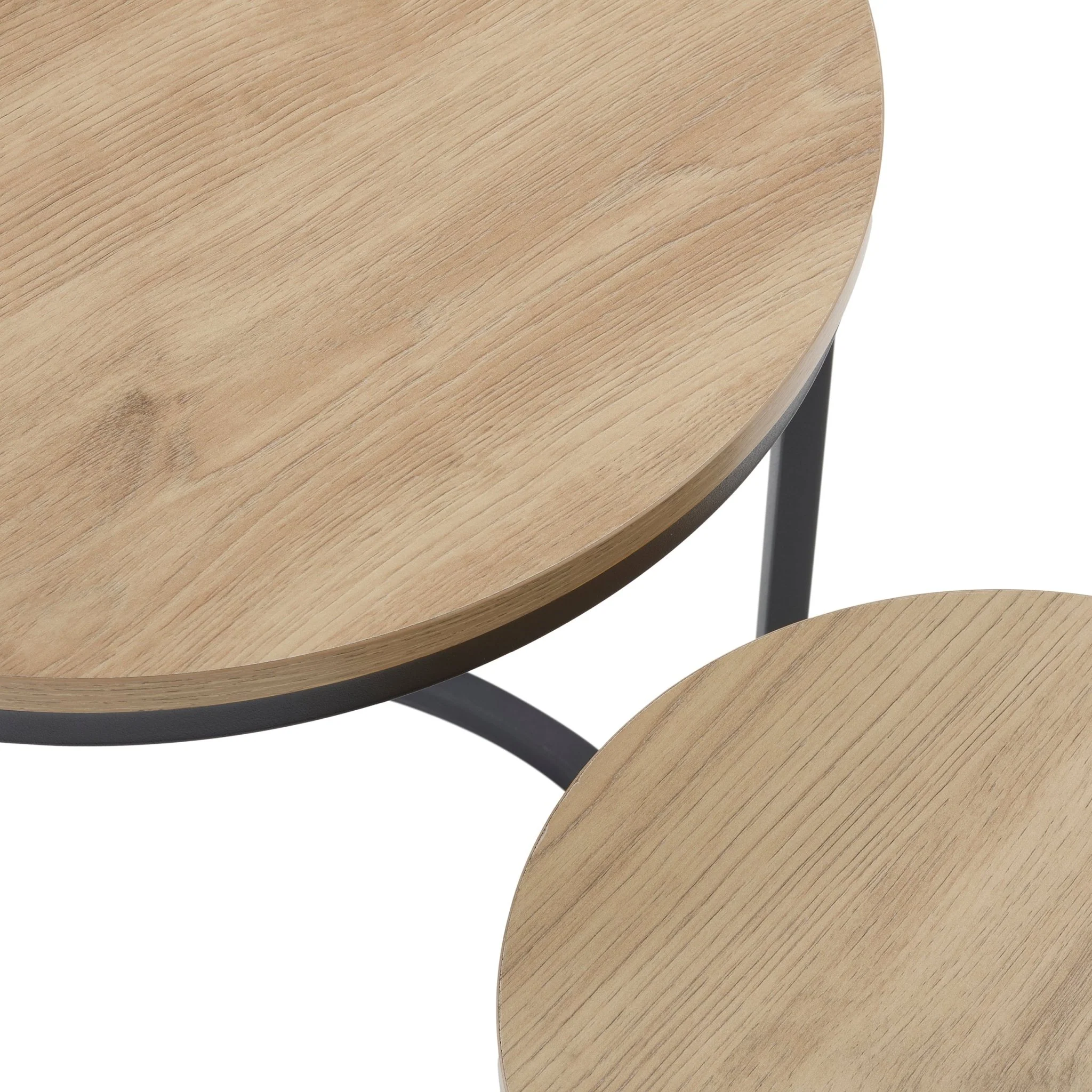 Willow Round Nesting Side Table - Wood - Image 4