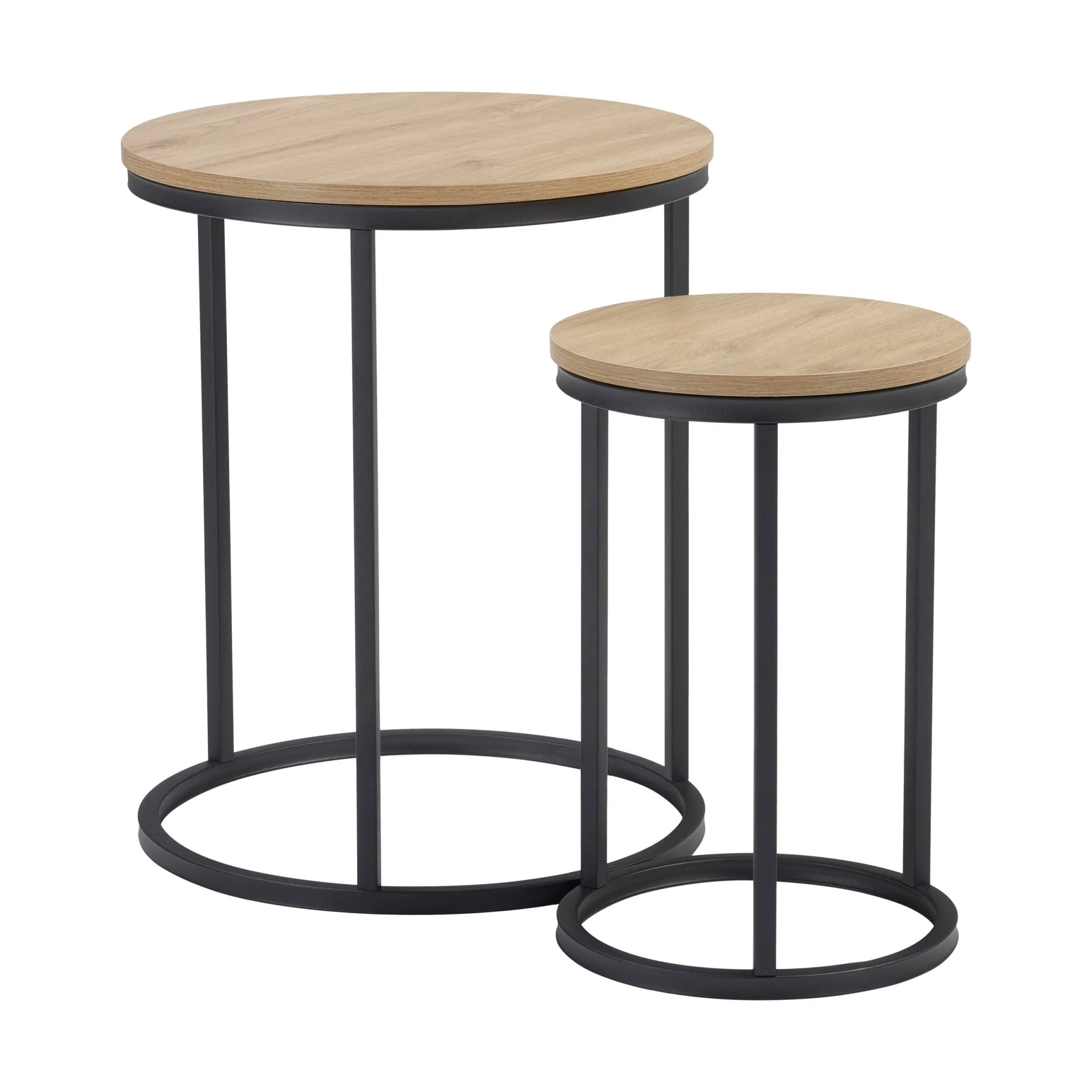 Willow Round Nesting Side Table - Wood - Image 5