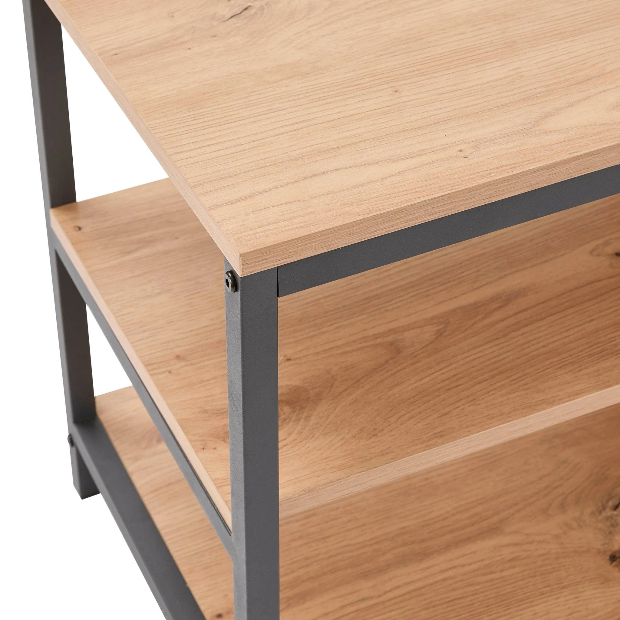 Willow Shoe Storage Bench - Oak Effect - Image 4