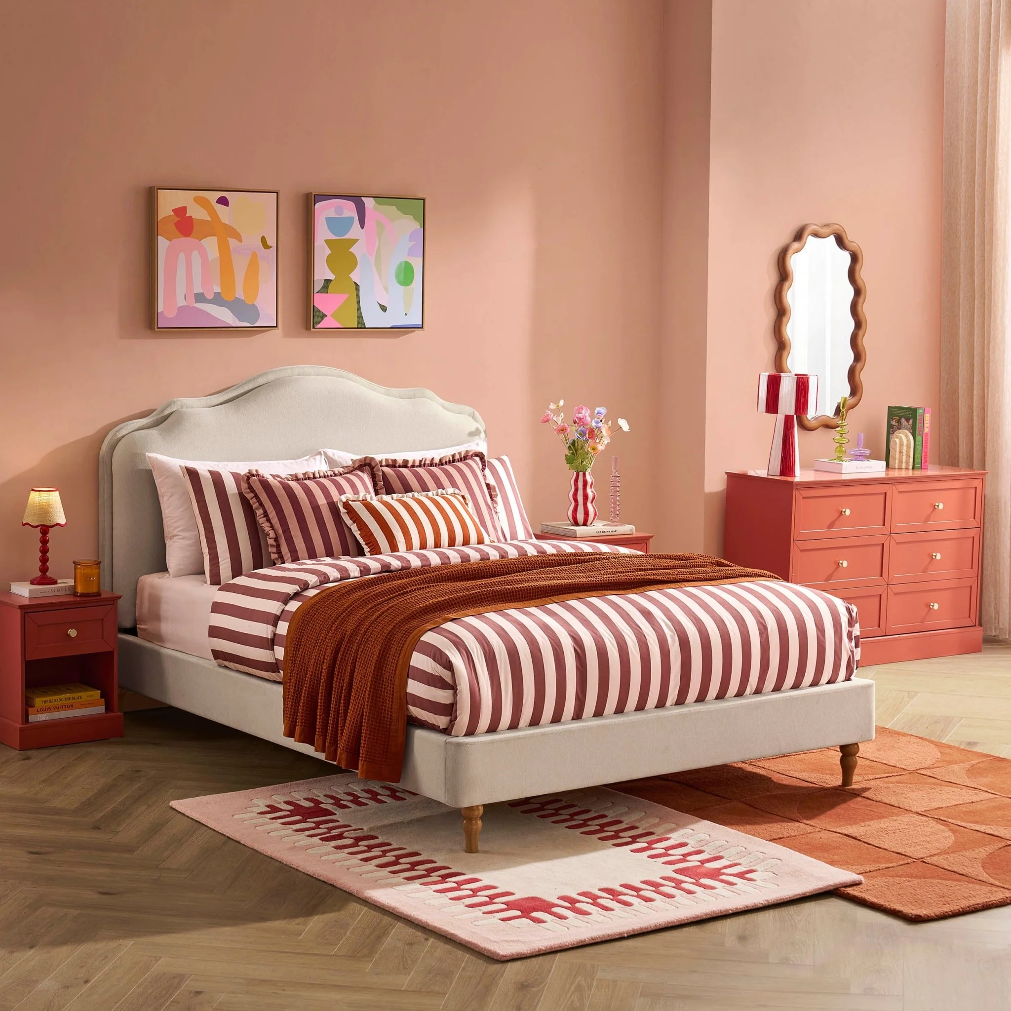 Wiltshire Bed Frame - Cream Linen - Image 2