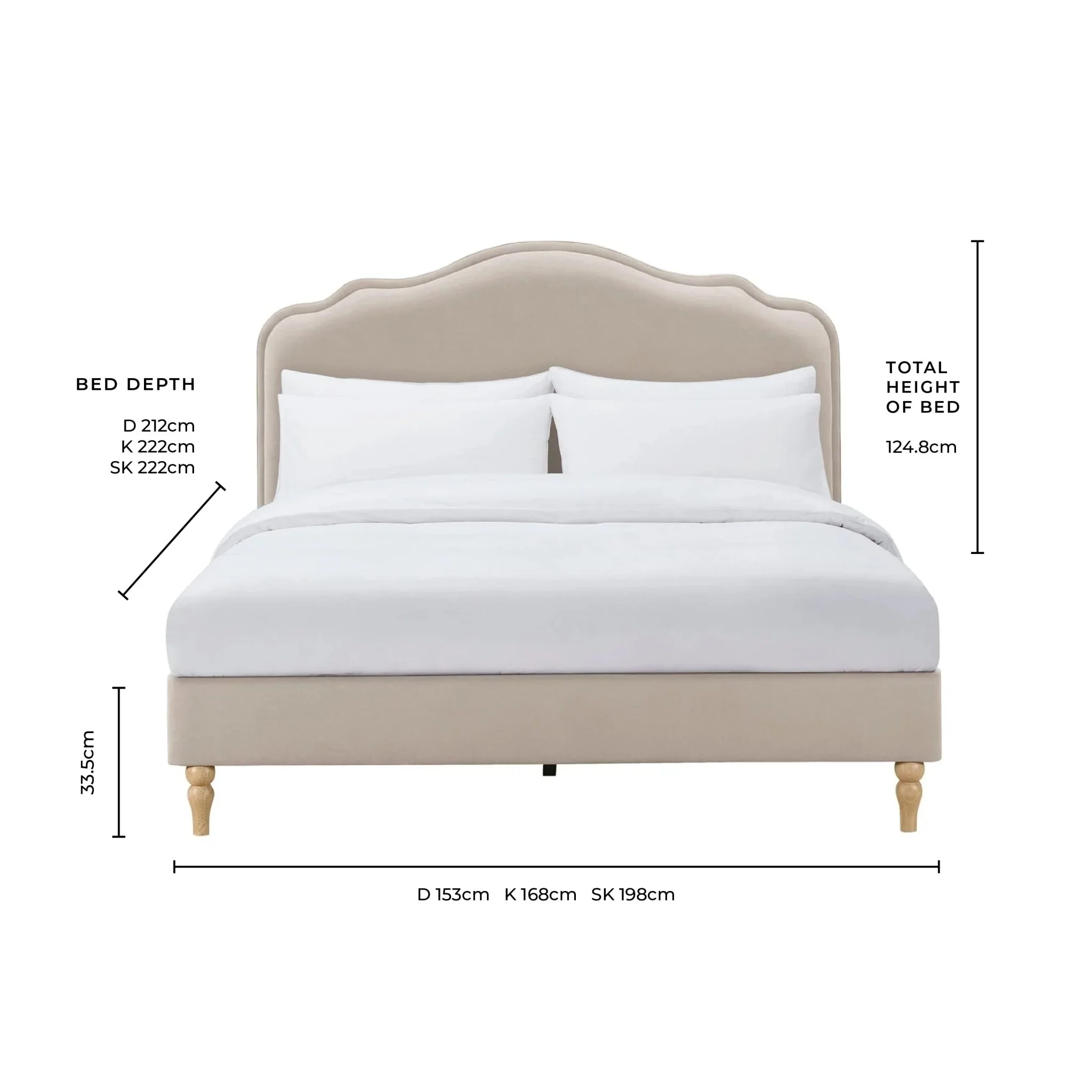 Wiltshire Bed Frame - Stone - Image 13