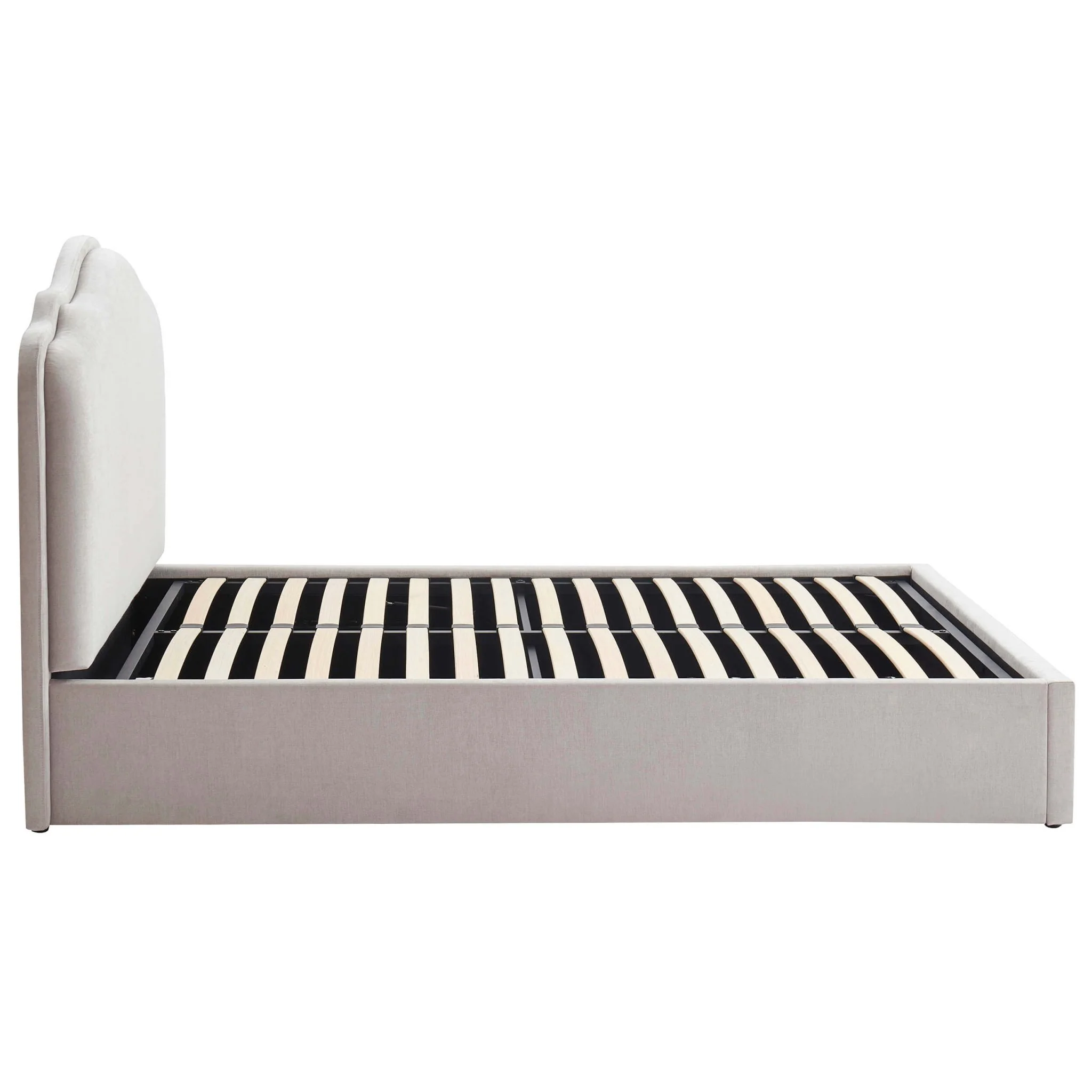 Wiltshire Chenille Ottoman Storage Bed - Light Grey - Image 10
