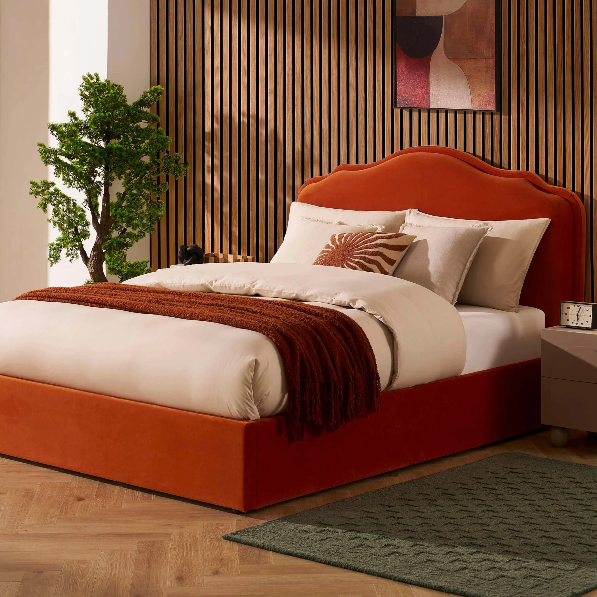 Wiltshire Ottoman Storage Bed - Bright Orange - Image 2