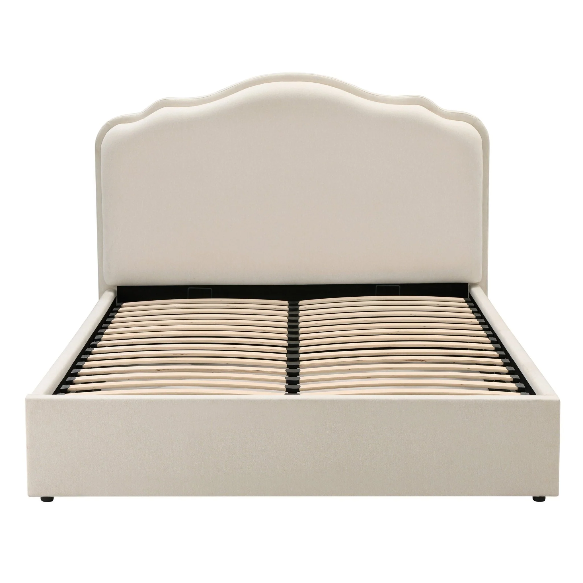 Wiltshire Ottoman Storage Bed - Cream Linen - Image 9