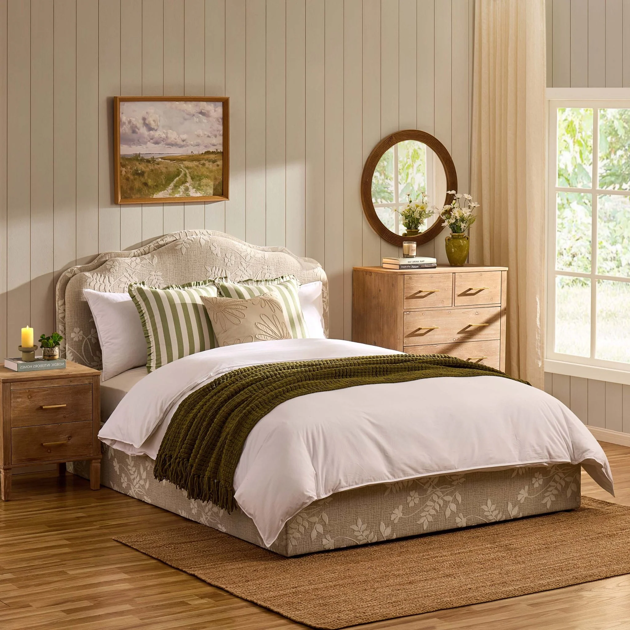 Wiltshire Ottoman Storage Bed - Jacquard Floral