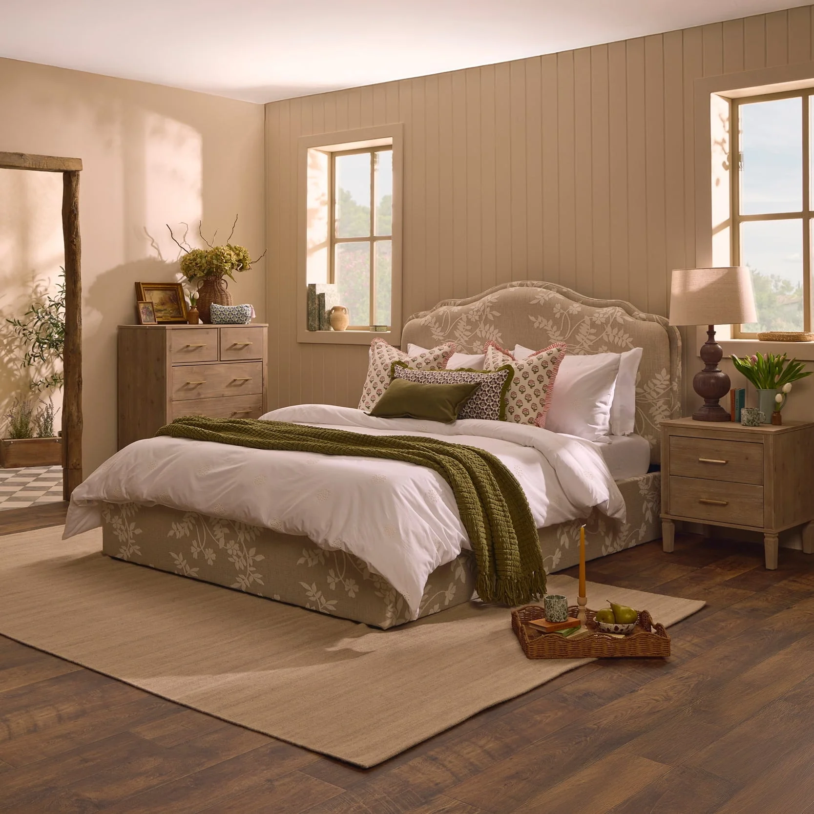 Wiltshire Ottoman Storage Bed - Jacquard Floral - Image 8