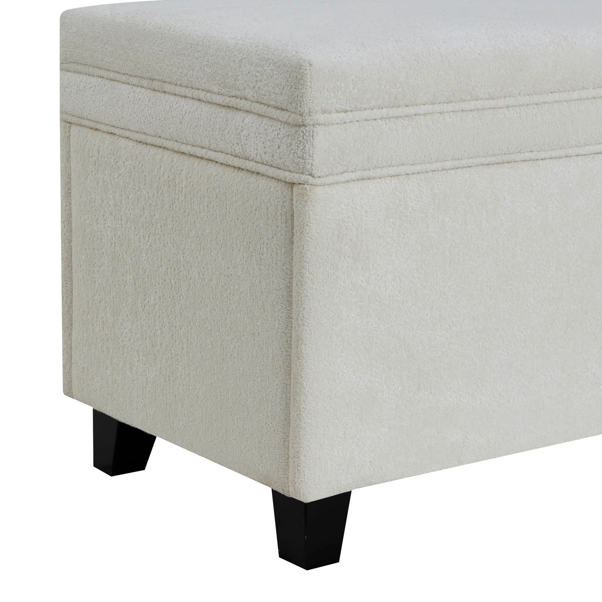 Windermere Storage Ottoman - Chenille Ecru - Image 6
