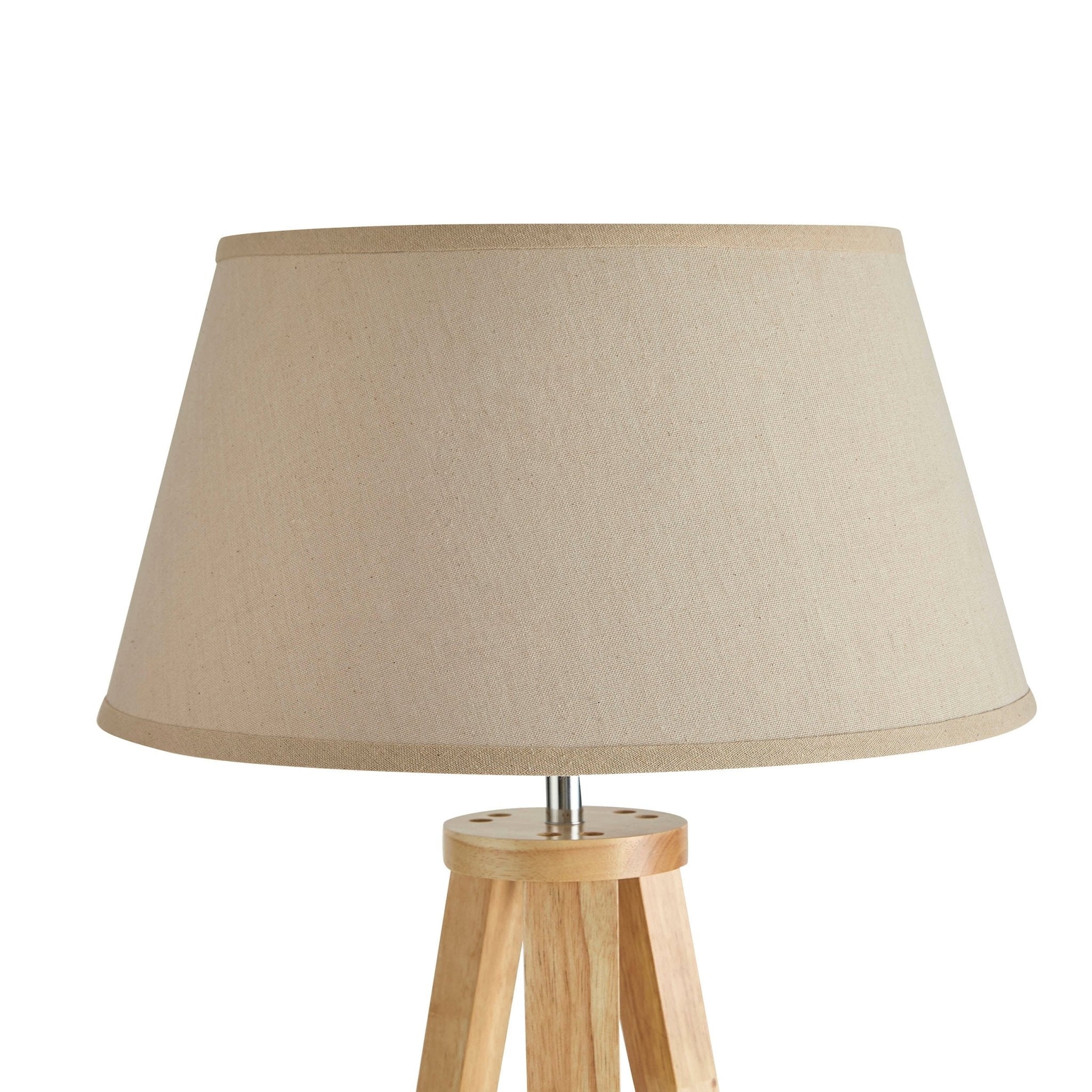 Wooden Tripod Floor Lamp - Natural - Image 5