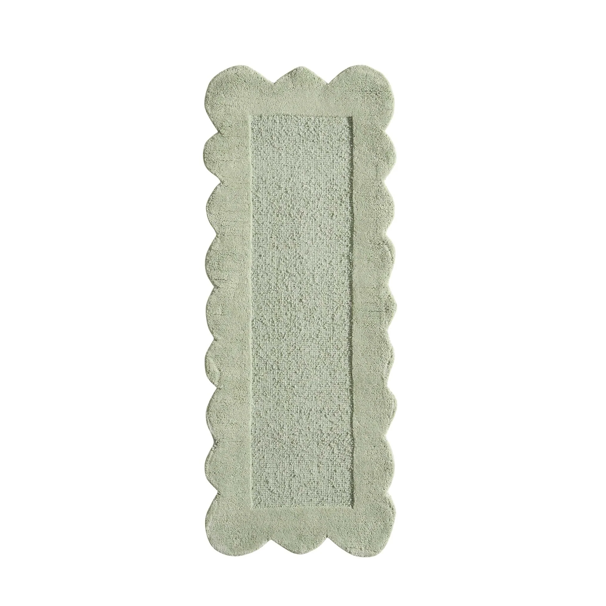Wool Scallop Edge Runner - Sage - Image 2
