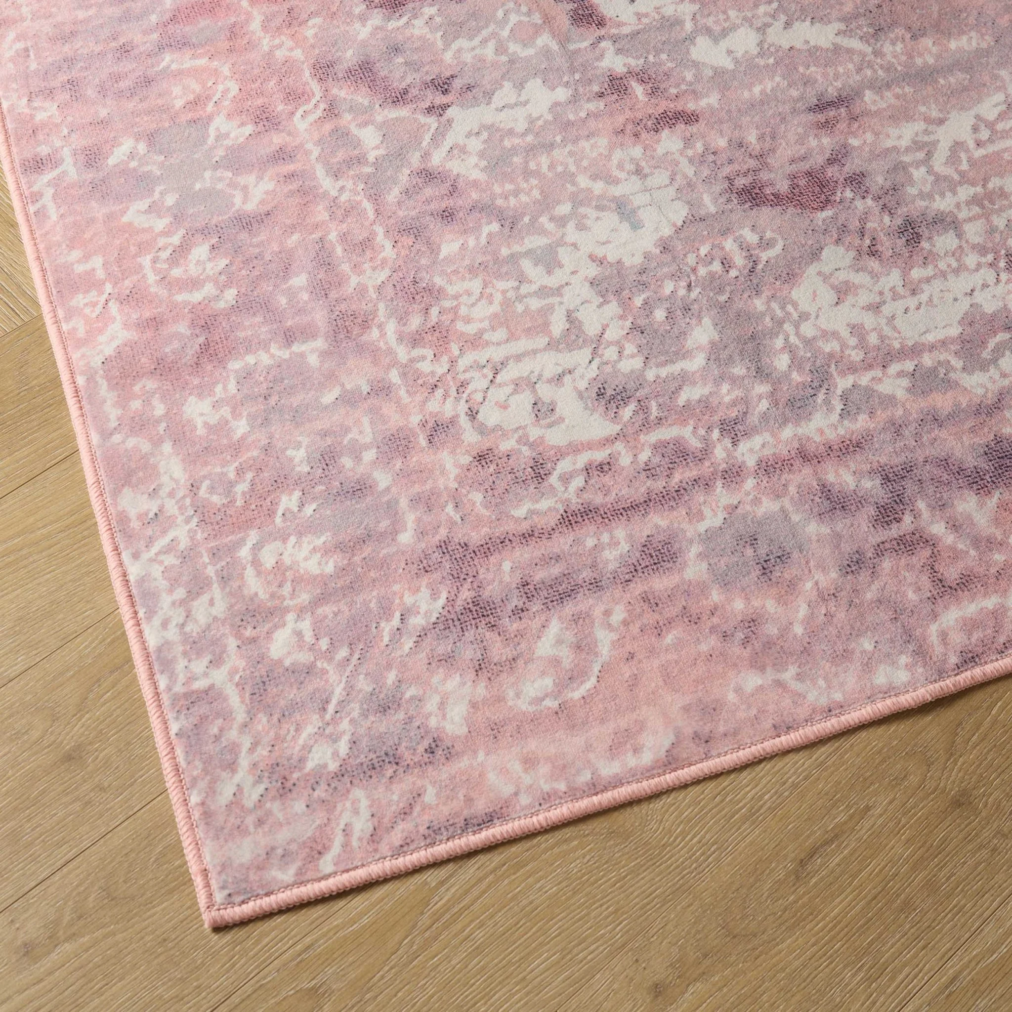 Zahra Persian Style Machine Washable Rug - Rose - Image 3
