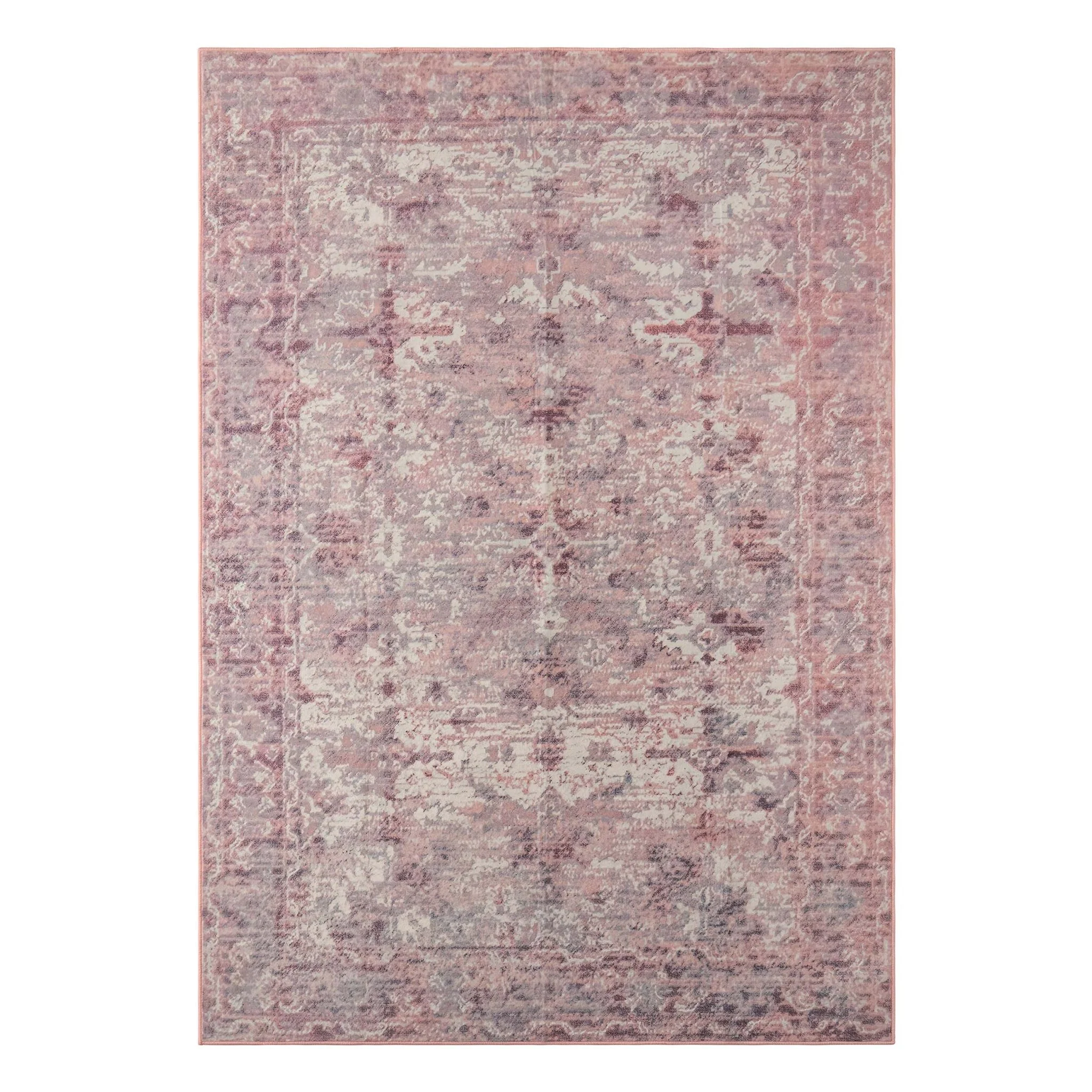 Zahra Persian Style Machine Washable Rug - Rose - Image 5