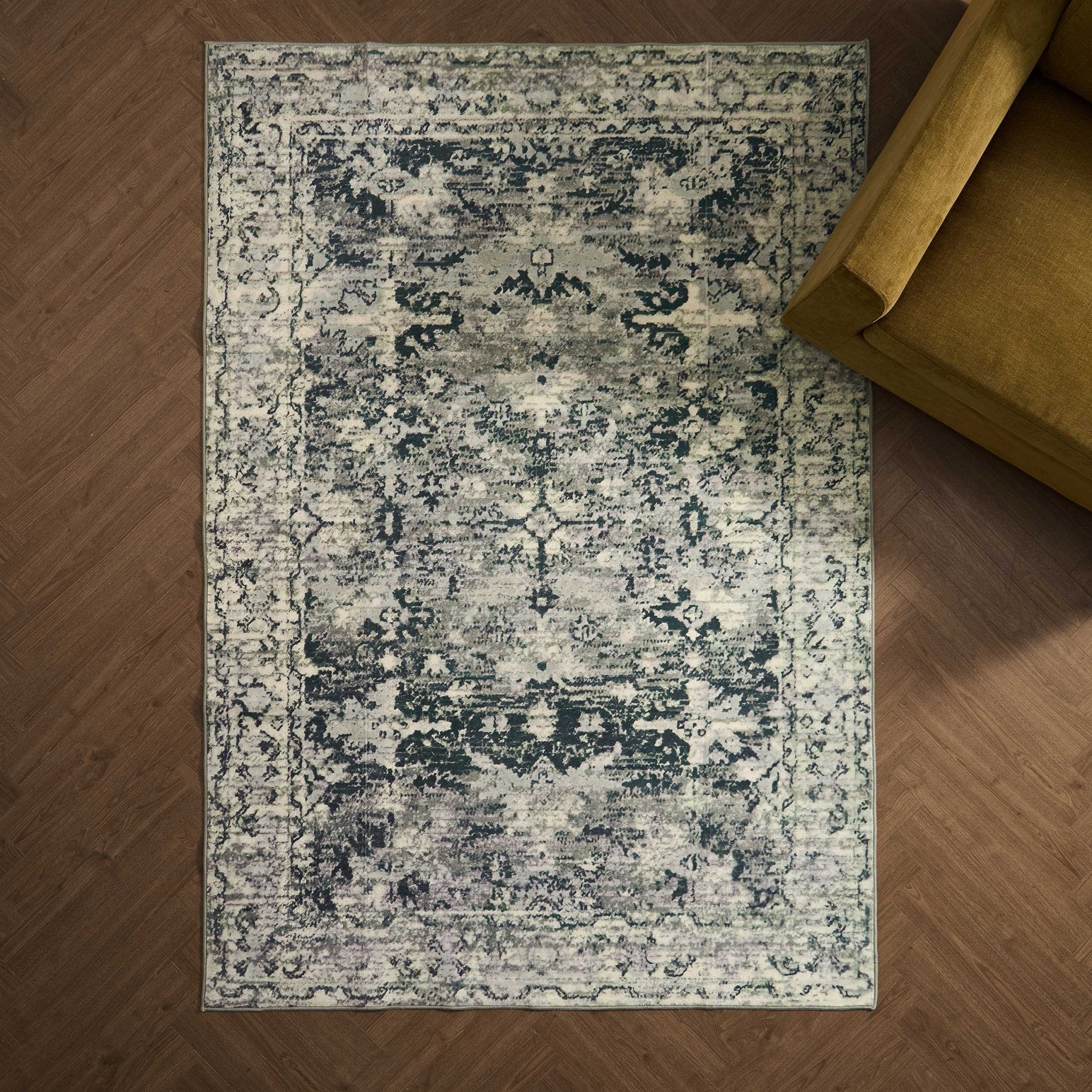 Zahra Persian Style Machine Washable Rug - Sage