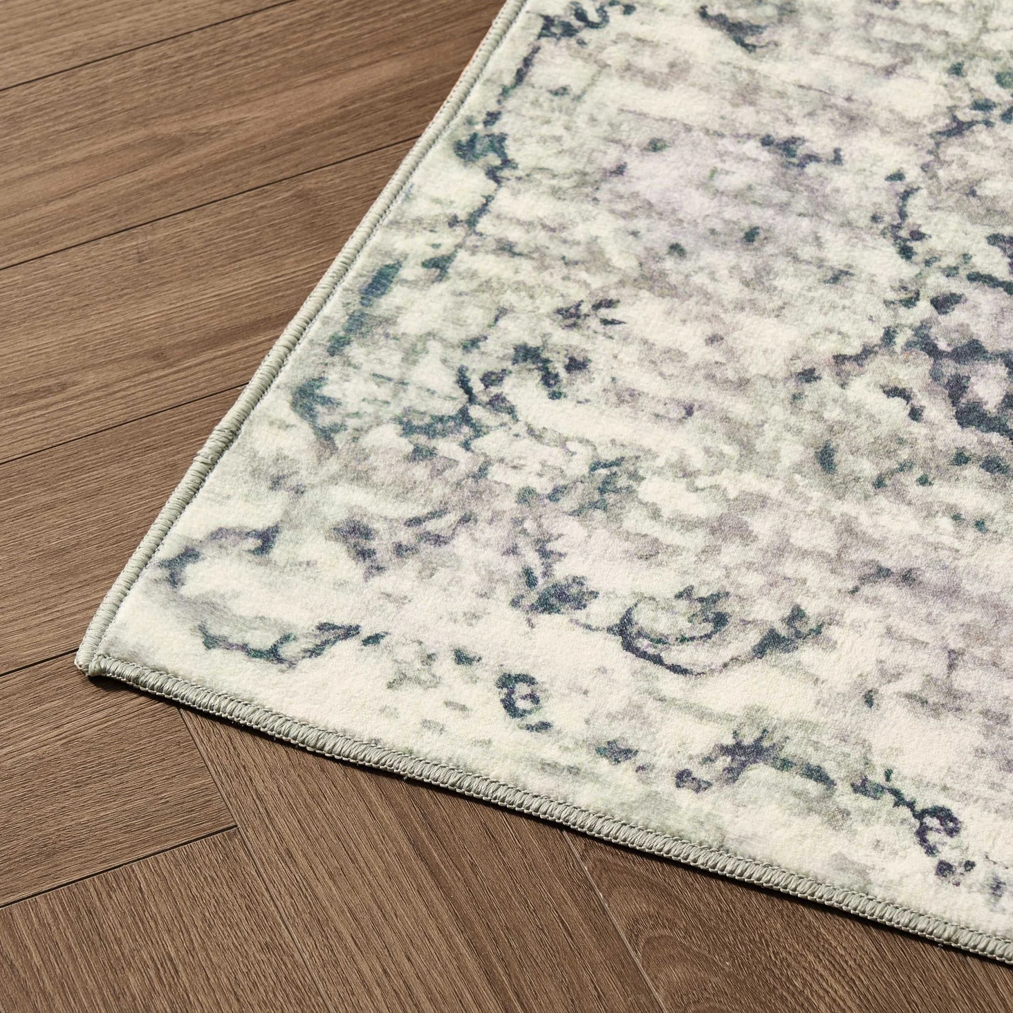 Zahra Persian Style Machine Washable Rug - Sage - Image 3