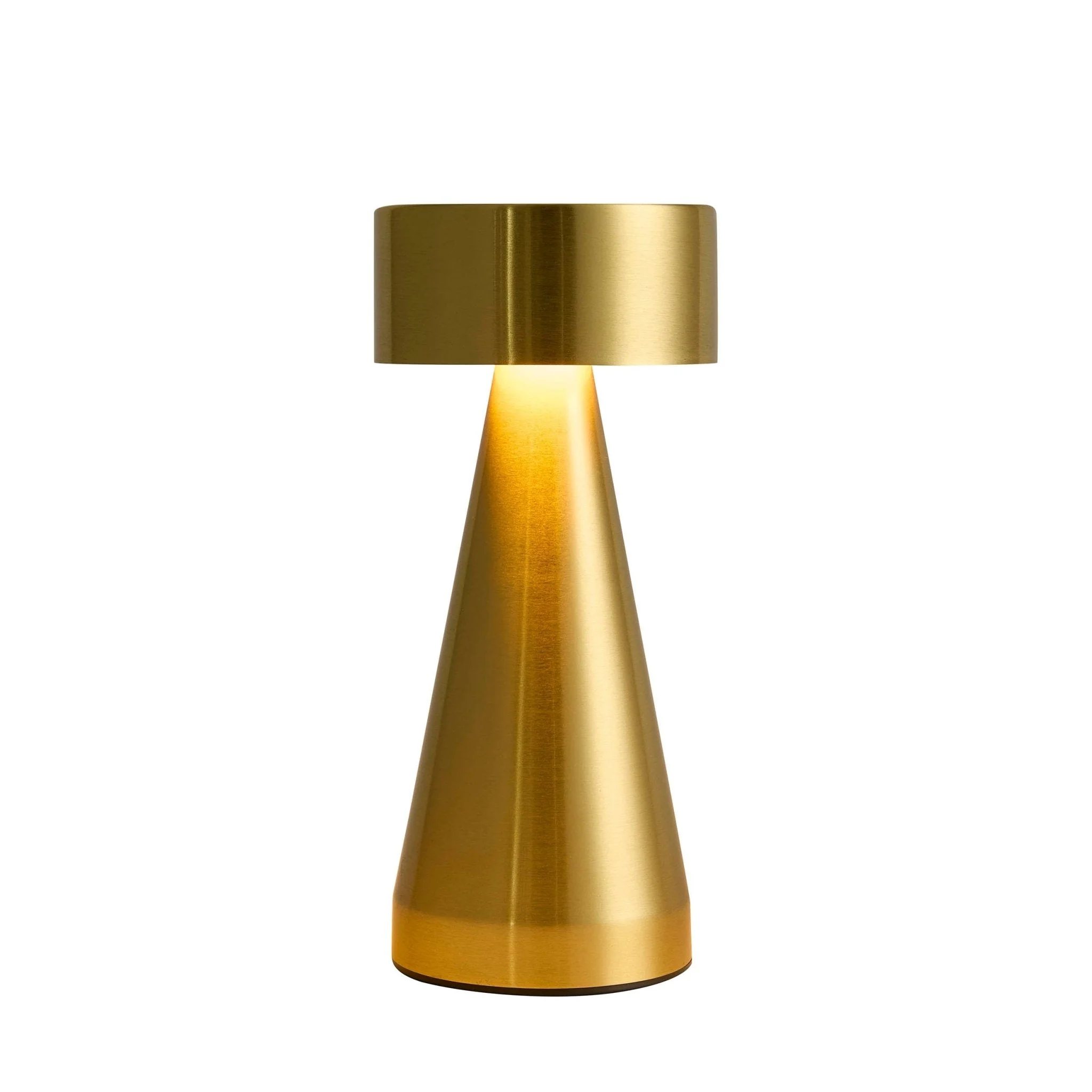 Zeta Mini LED Rechargeable Wireless Lamp - Brushed Gold - Image 8