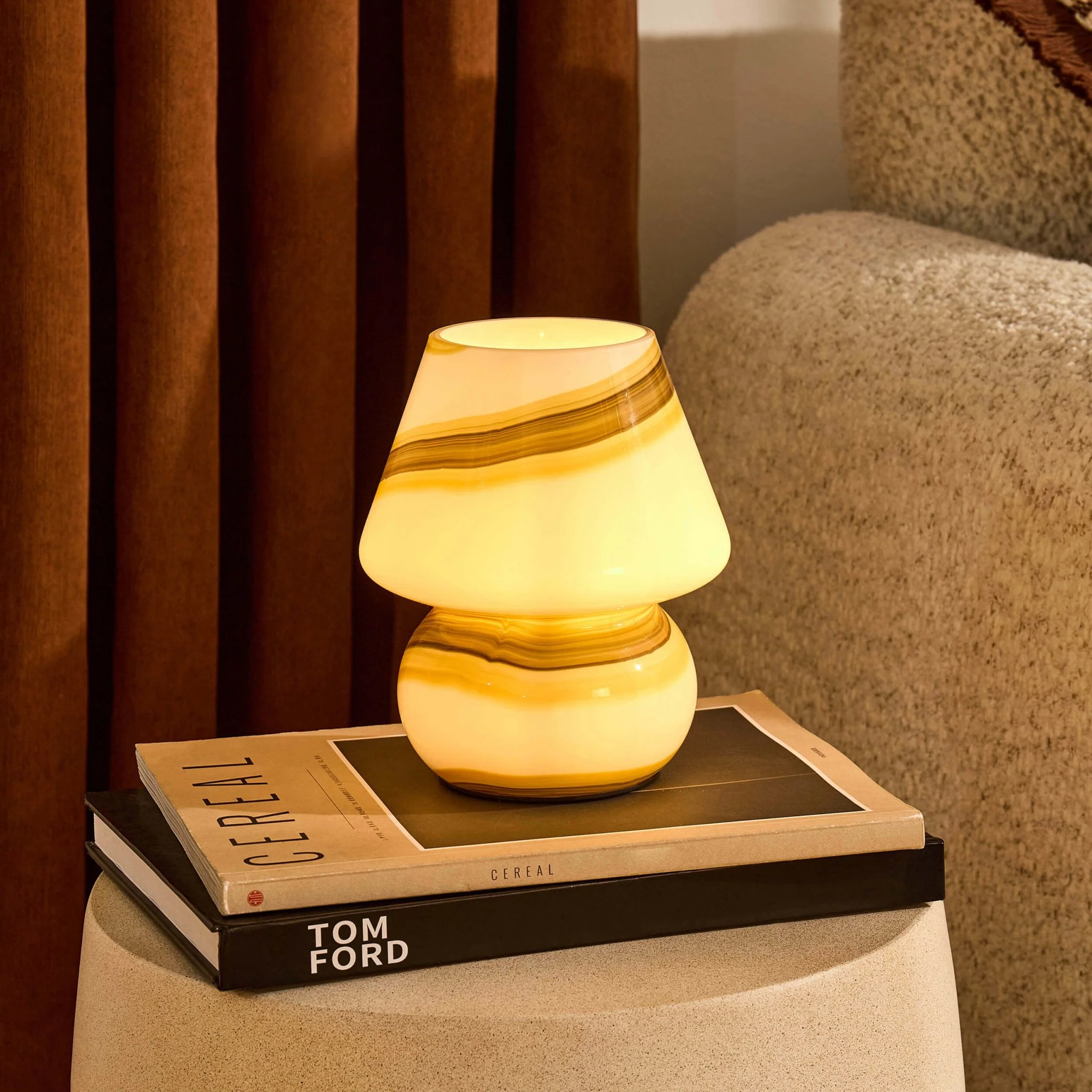 Zuri Mushroom Table Lamp - White - Image 2